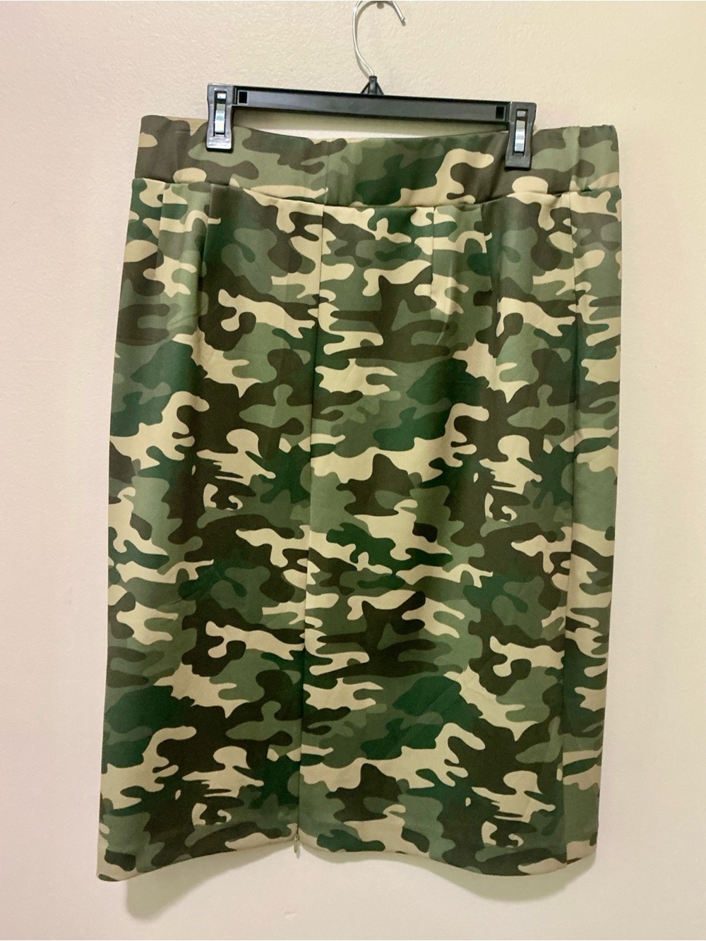 Eloquii Black Peplum Top and Camo Pencil Skirt - Picture 4 of 4